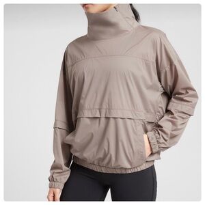 Athleta Mortar Mushroom Run With It Half Zip Pullover Size Medium